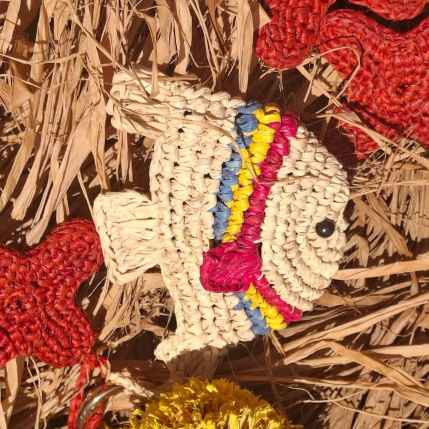 Accessories - Fish Raffia Keyring