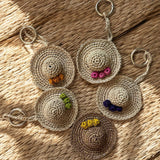 Accessories Mini Hat Raffia Keyring
