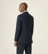 Skopes Slim Fit Harcourt Suit Jacket For Men in Navy Ink Tweed Effect, 34S-52L