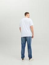 Jack & Jones Men's Plus Size JORJOSHUA Crew Neck Tee in 3 Colours 1XL to 6XL