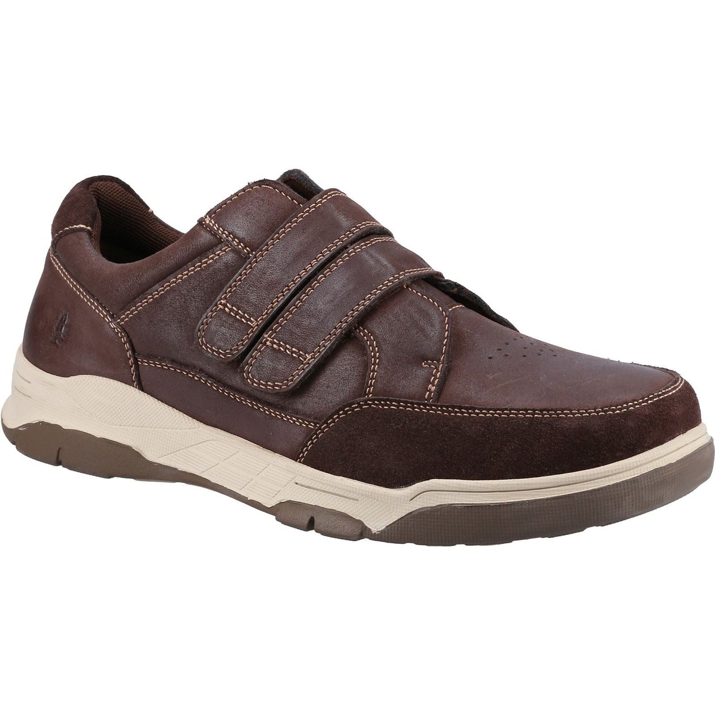 Hush Puppies Double Strap Touch Fastening Classic Shoe For Men (Fabian) in 2 Colours, 6-12
