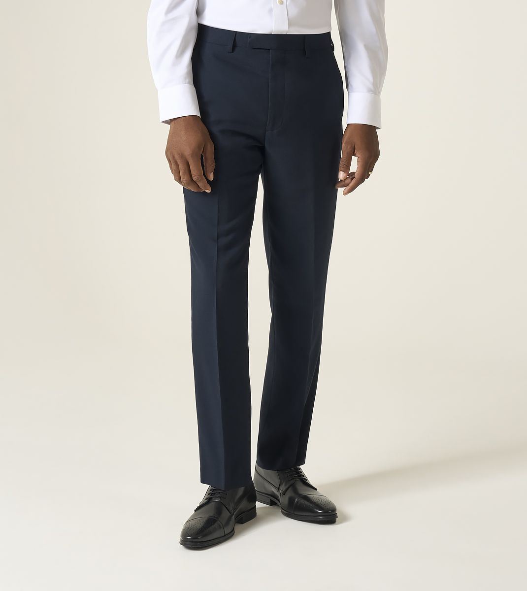 Skopes Tapered Fit Harcourt Suit Trouser For Men in Navy Ink Tweed Effect, 30W-42W