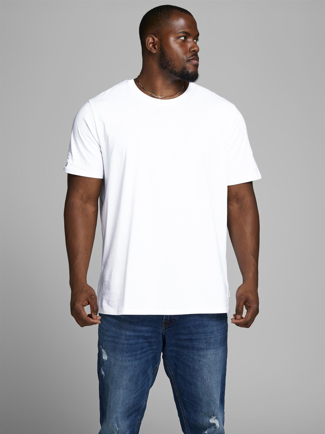 Jack & Jones Mens Plus Size Organic Cotton Basic Tee