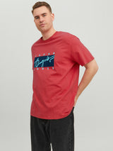 Jack & Jones Men's Plus Size JORJOSHUA Crew Neck Tee in 3 Colours 1XL to 6XL