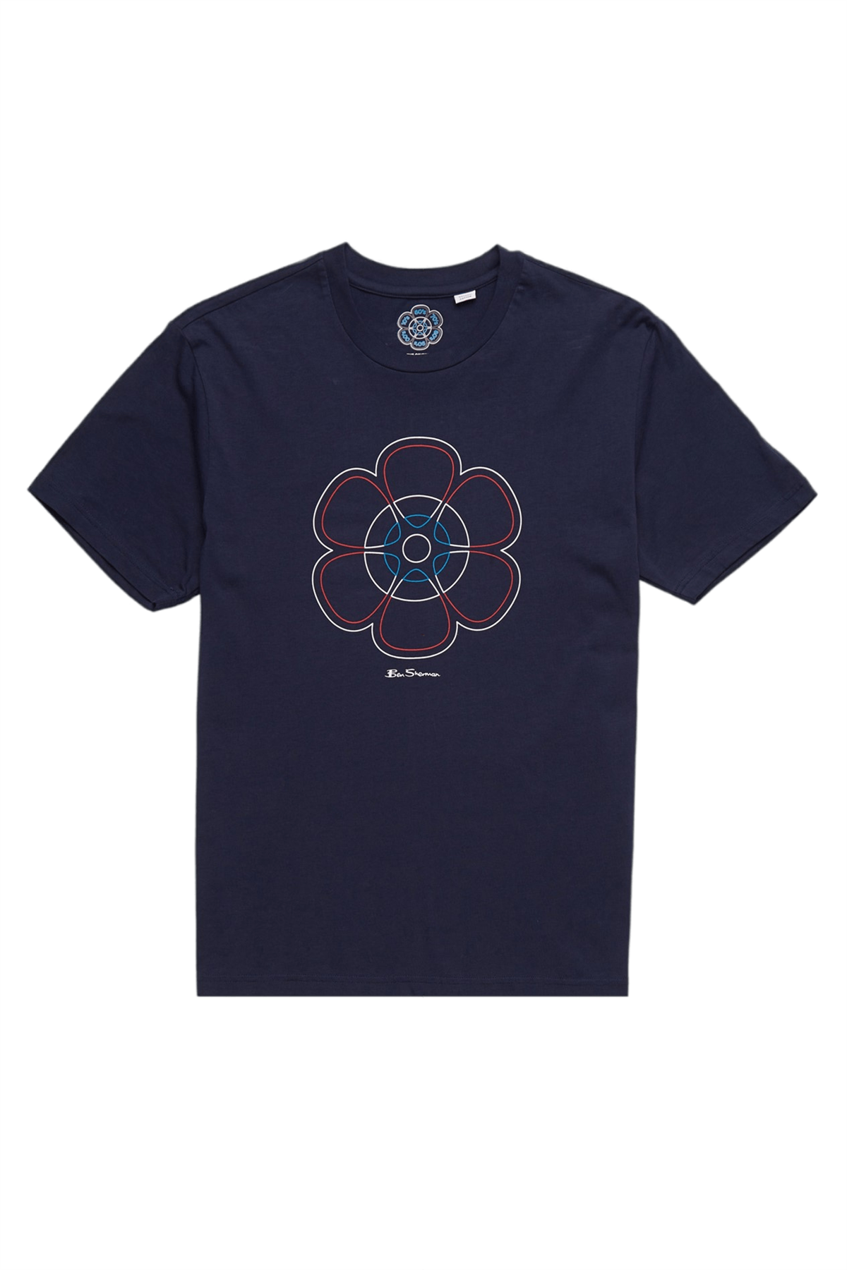 Ben Sherman (0071366IL) Men's 60th Anniversary Print T-Shirt in Navy 2XL to 5XL