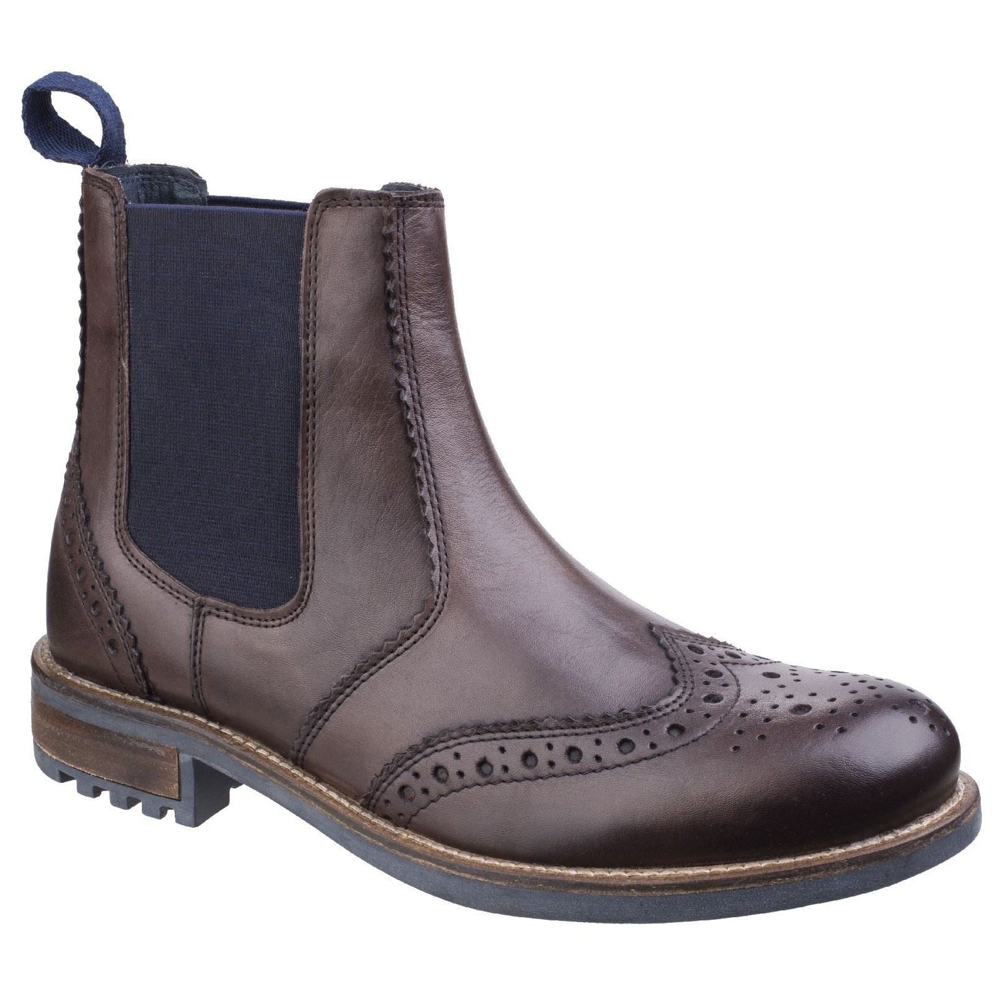 Cotswold Men Boots - Cirencester Chelsea Brogue in 2 Colours, 6-12