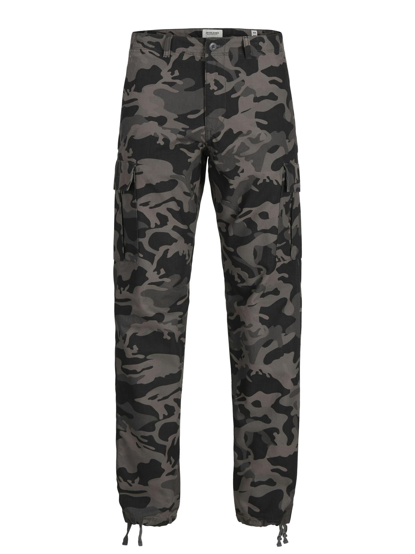 Jack & Jones Relaxed Fit Cargo Pants For Men - JPSTKANE BARKLEY CARGO PANT NOOS in Grey, 27W-36W