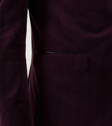 Skopes Men's Tailored Fit Jive Velvet Sports Jacket Blazer in Plum 52 to 62 Regular to Long