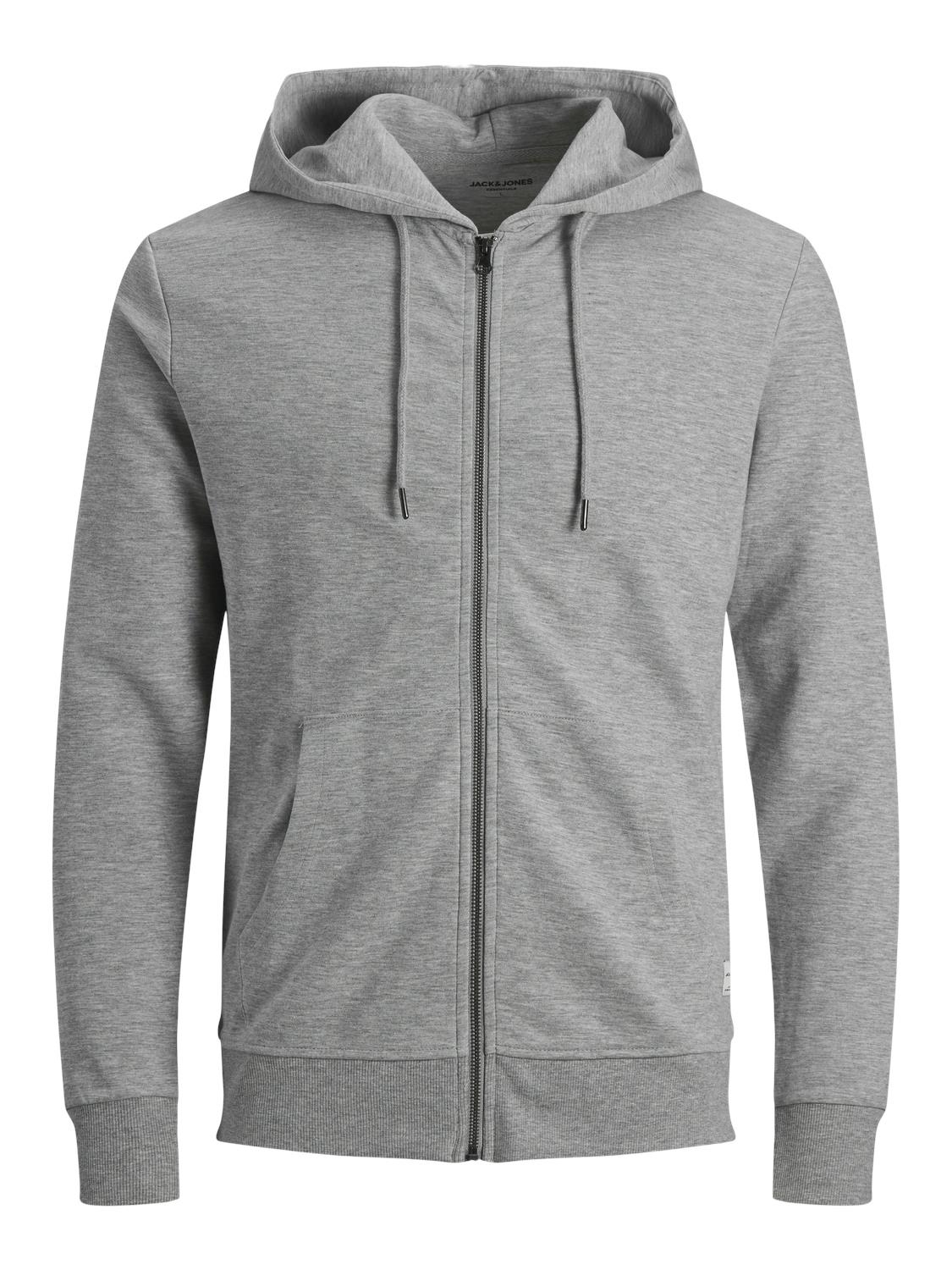 Jack & Jones Sweatshirt Zip Hoodie For Men (JJEBASIC) in 3 Colours, L-XL