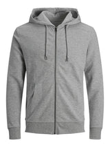 Jack & Jones Sweatshirt Zip Hoodie For Men (JJEBASIC) in 3 Colours, L-XL
