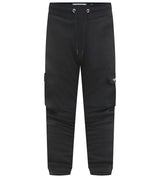 D555 EDINBURGH 1 Cargo Pocket Joggers For Men (Tall) With Ribbed Cuffs in Black, LT-3XLT