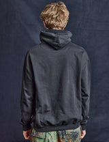 ST Hoodie in Black with Silver Lined Logo