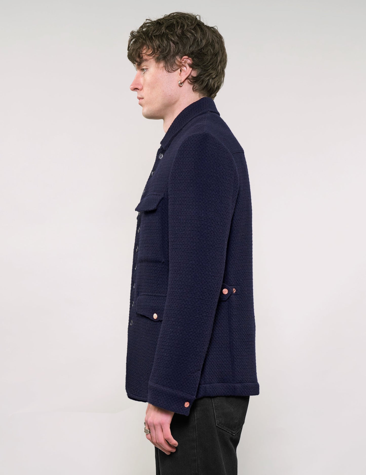 IMMORTAL Monaco Car Coat - Navy Waffle