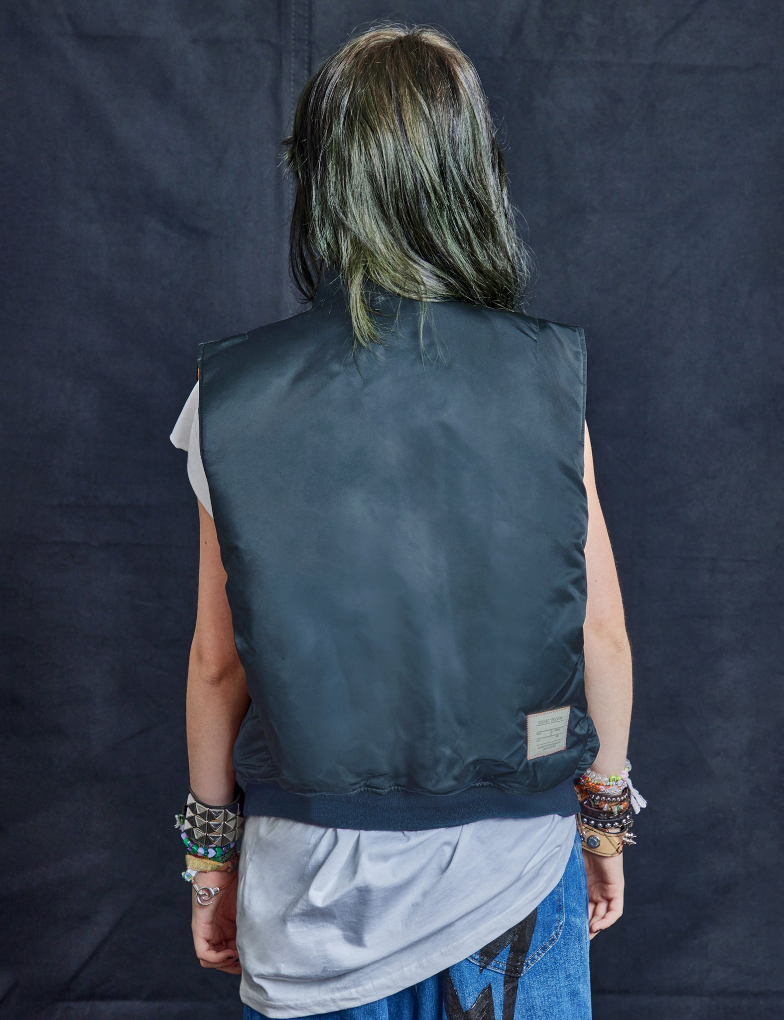 Bomber Gilet in Navy