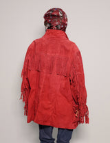 Red Leather Cowgirl Coat