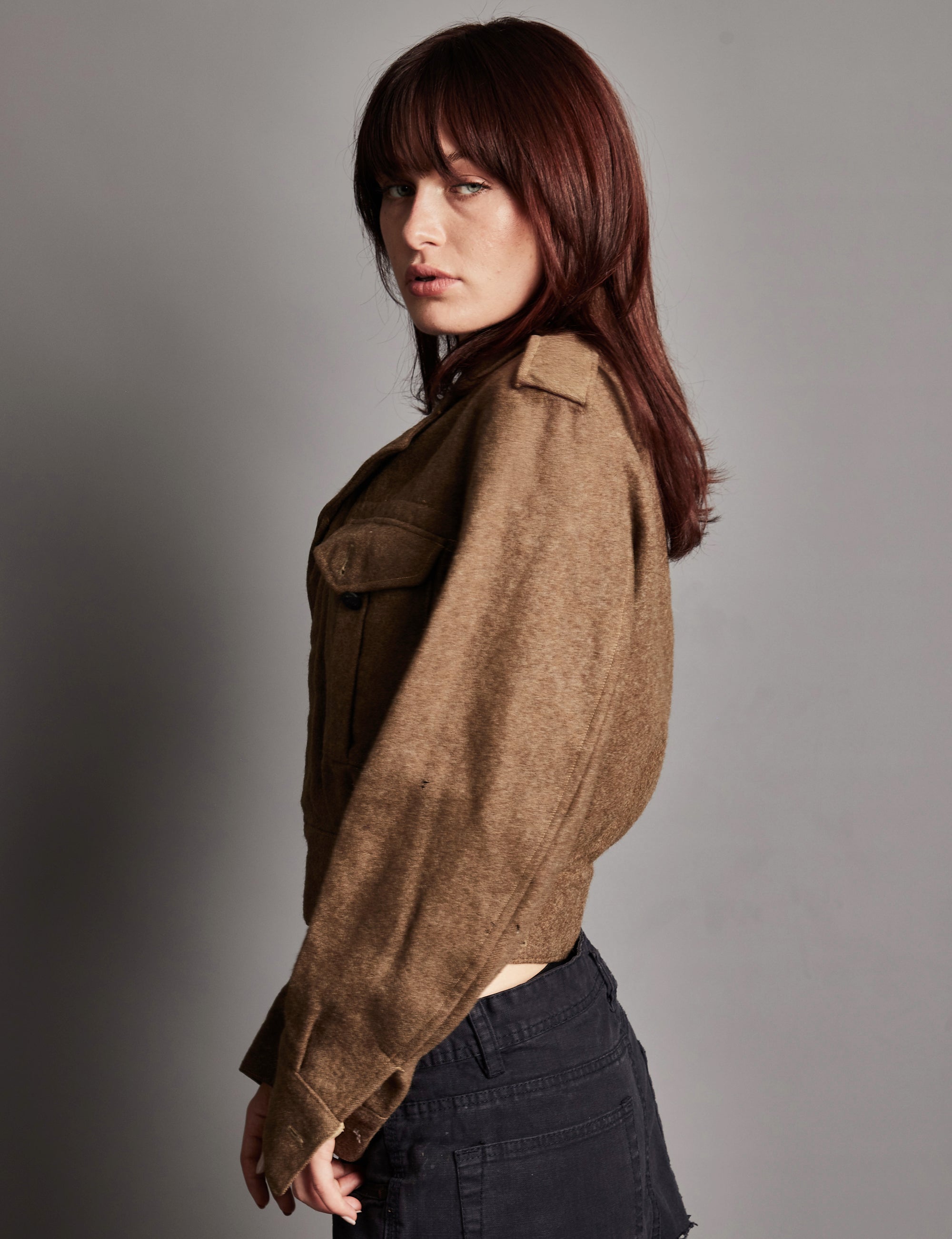 Battle Dress Cropped Smock Jacket