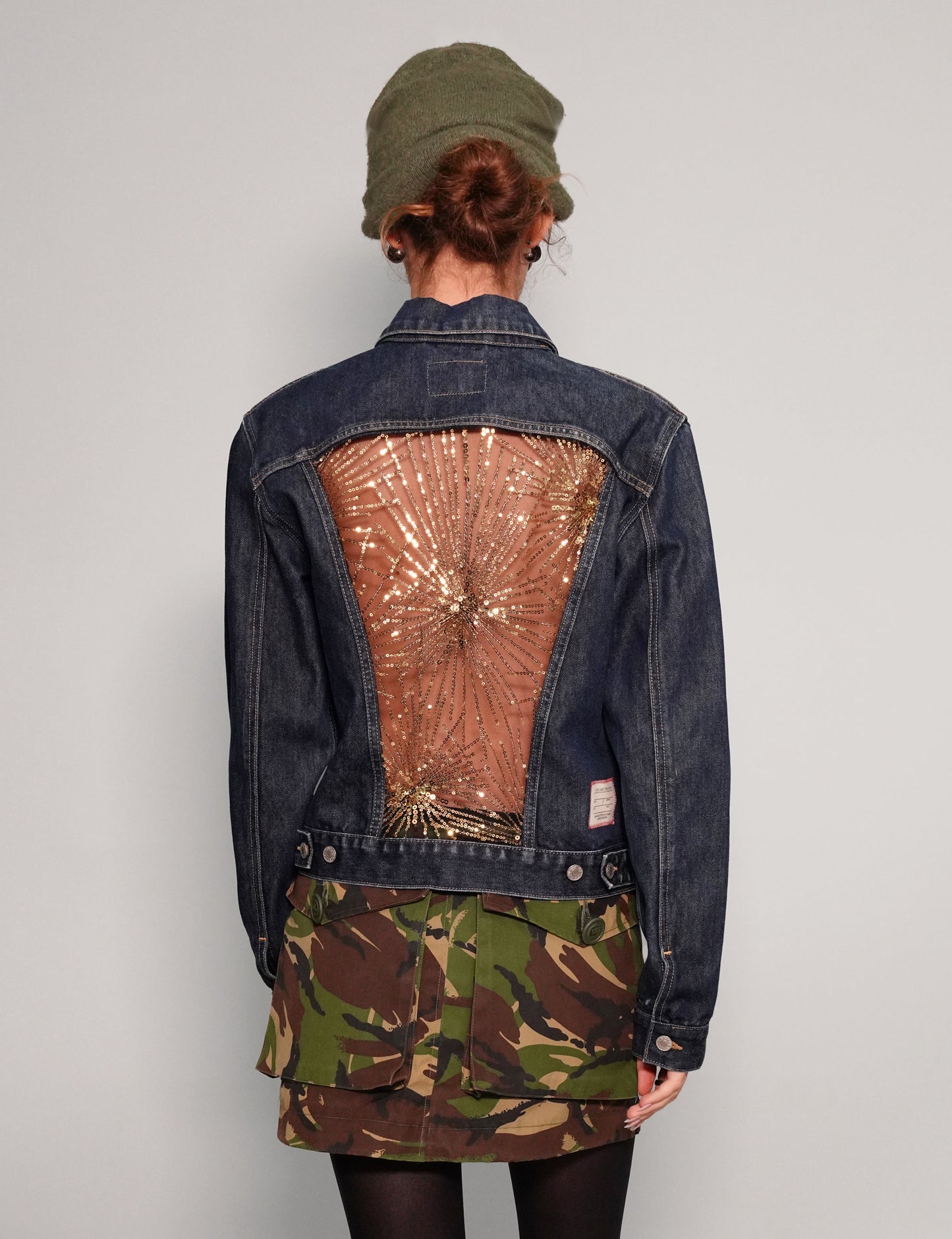 Party Back Denim Jacket in Blue