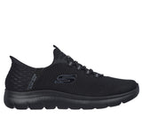Skechers Slip On Sneaker Shoe For Men Summits High Range Mesh Slip-Ins in Black/Black, 5.5-14