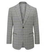 Skopes Dettori Tailored Fit Suit Jacket For Men in Brown Blue Check, 36S-62L