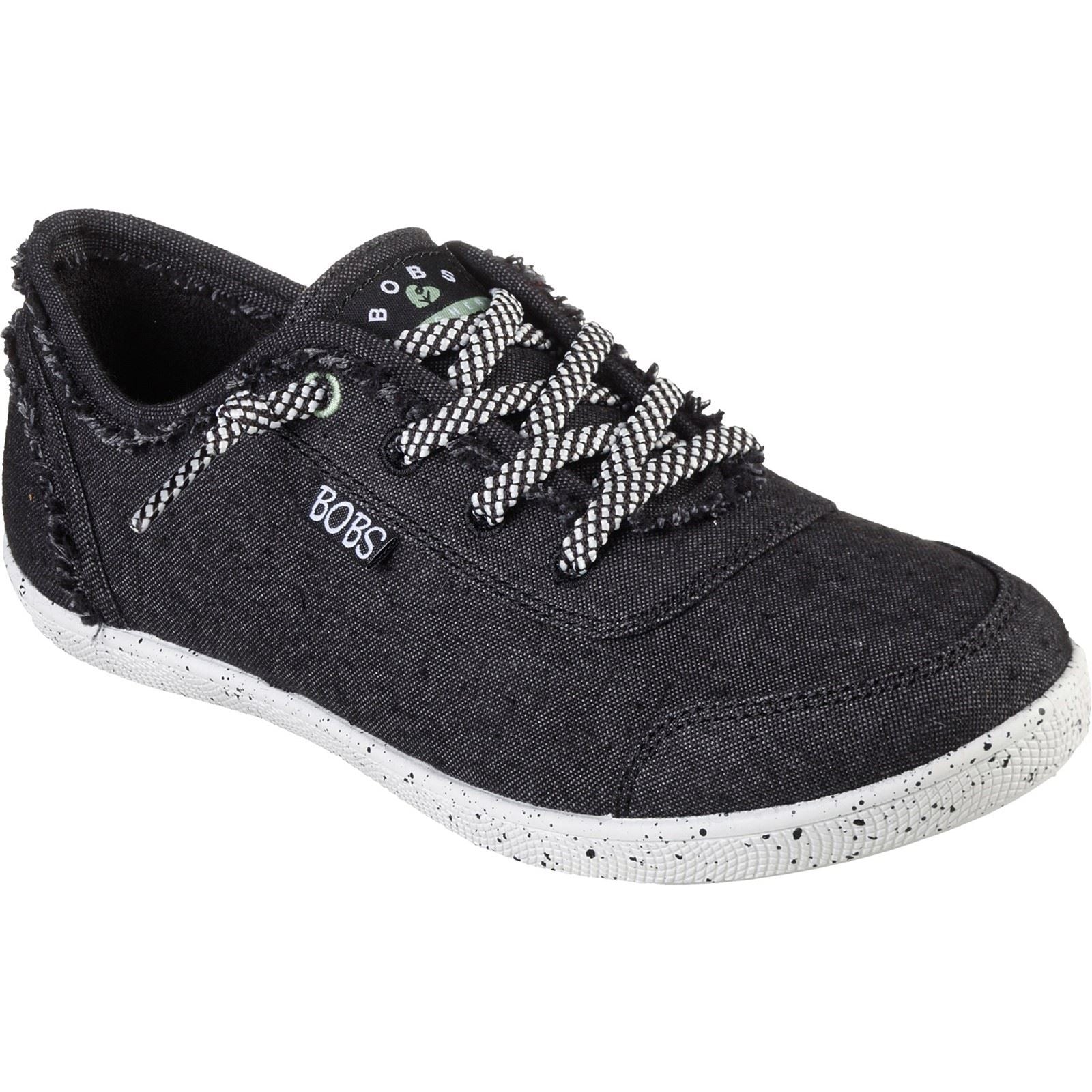 Skechers (GAR113537) Canvas Ladies Summer Bobs B Cute Clean Life Shoes in UK 3 to 8