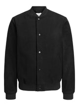 Jack & Jones Plus Men's (12245796) JJZAC Wool Bomber Jacket in Black Colour 1XL to 6XL