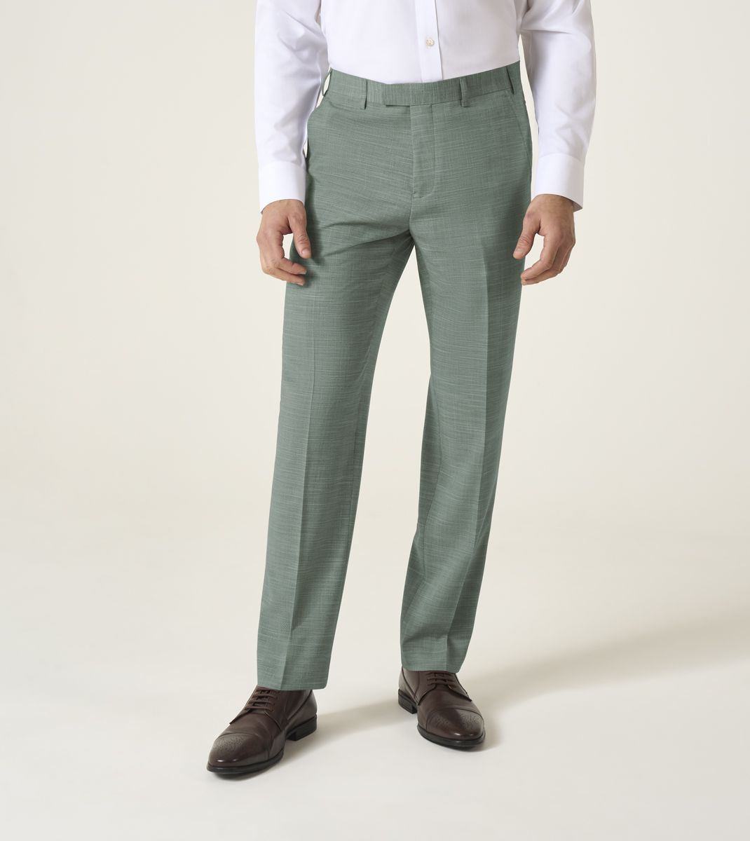 Skopes Elio Suit Tailored Fit Trouser For Men ins Sage Green, 30W-58W
