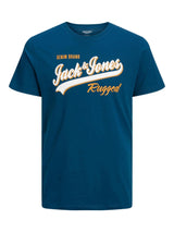 Jack & Jones Plus (12243611) JJELOGO SS O-Neck T-Shirt in 3 Colour Options 1XL to 6XL