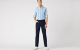 Wrangler Mens Texas Slim Navy Trousers
