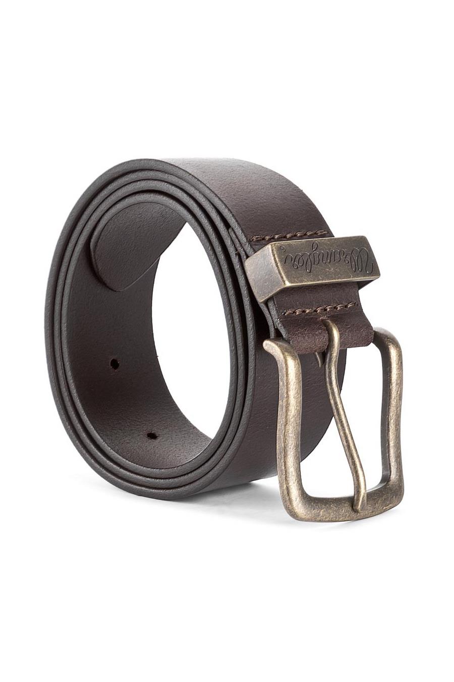Wrangler Men's Premium Leather Metal Loop Belt in 3 Colours Size 80" to 115"