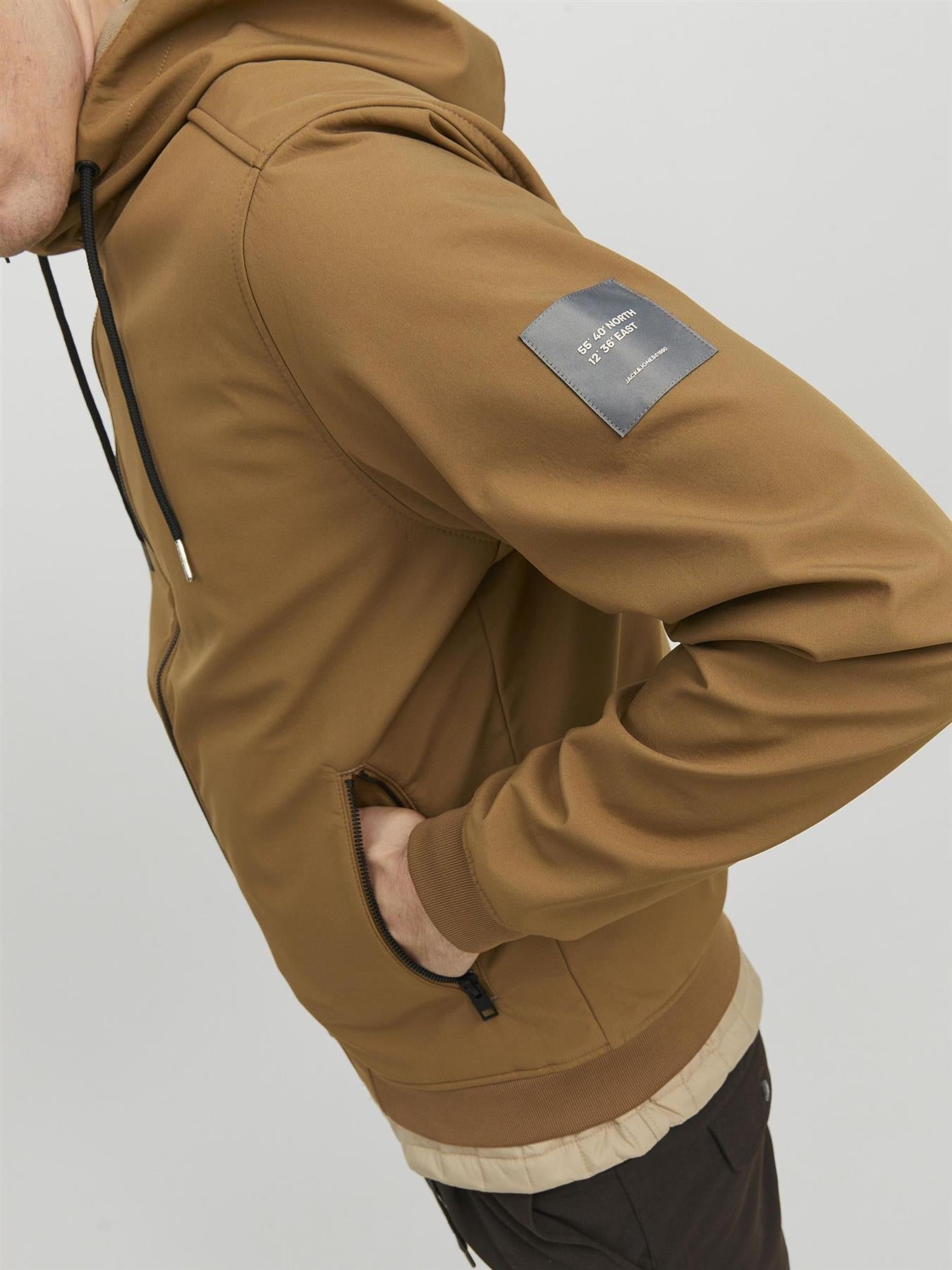 Jack & Jones Softshell Hoodie Jacket For Men (JJEBASIC) in 2 Colours, L-XL