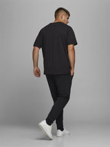 Jack & Jones Plus Size Men's Gordon Shark Sweat Pant With Ribbed Cuffs And Logo in 40-54, 3 Colours