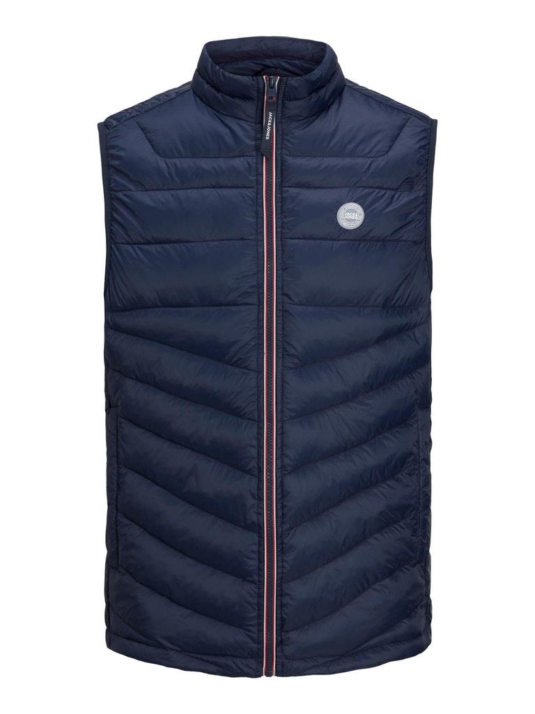 Jack & Jones Men's Plus Size Sleeveless Gilet Vest Jacket in Black and Navy, 1XL to 6XL