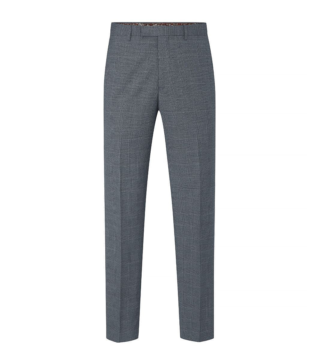 Skopes Anthony Suit Tailored Fit Trouser For Men ins Grey Check, 30W-58W
