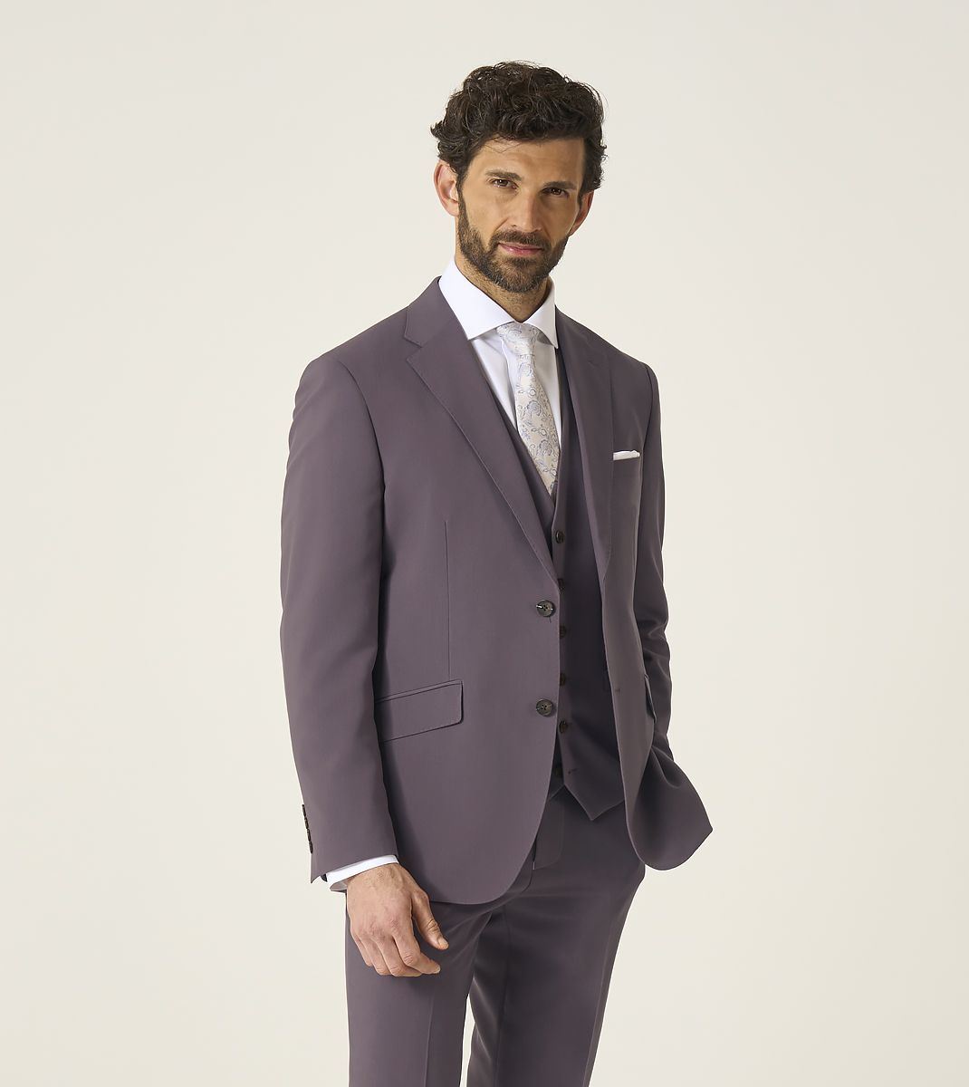 Skopes Tailored Fit Beckett Suit Jacket For Men in Mauve, 36S-62L