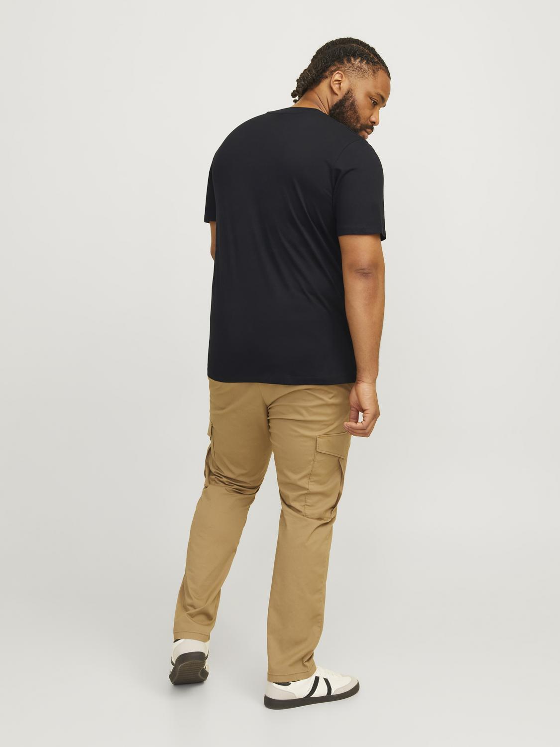 Jack & Jones Men's Big Size Jjecaleb Varsity Crew Neck T-Shirt 2 Colours, 2XL to 6XL