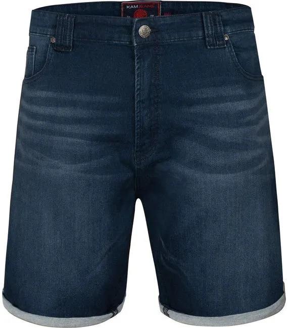 Kam Mens Big Size Stretch Denim Shorts (Cougar) in Size 40-60