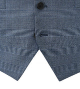 Skopes Anthony Suit Waistcoat For Men in Blue Check, 36R-62R
