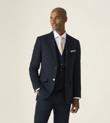 Skopes Tailored Fit Harcourt Suit Jacket For Men in Navy Ink Tweed Effect, 36S-62L