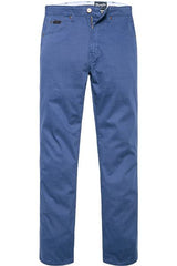 Wrangler Arizona Stretch Soft Chino Trouser in Twilight Blue Chino Waist 36 to 44