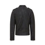 Men's Biker Style Leather Jacket | Black