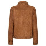 Women's Suede Vintage Jacket, Leather Biker Style | Black & Brown