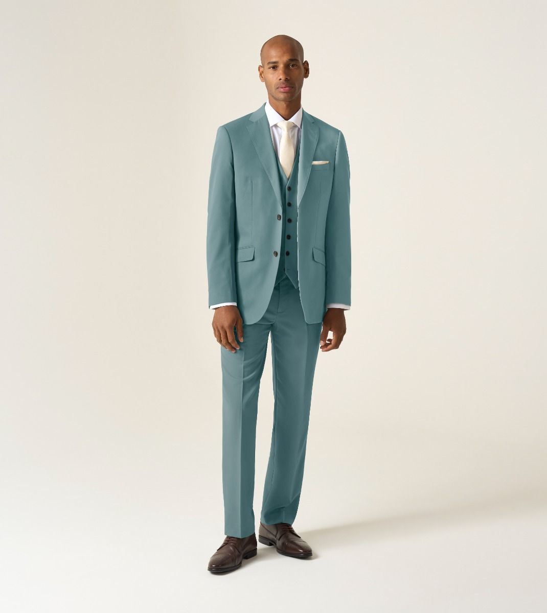 Skopes Tailored Fit Beckett Suit Trouser For Men in Mint Green, 30W-58W