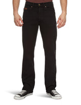 MENS FARAH STRAIGHT CUT 12 OZ STRETCH DENIM WITH DOUBLE STITCH IN BLACK WAIST 30 TO 64 & INSIDELEG 30/32/34
