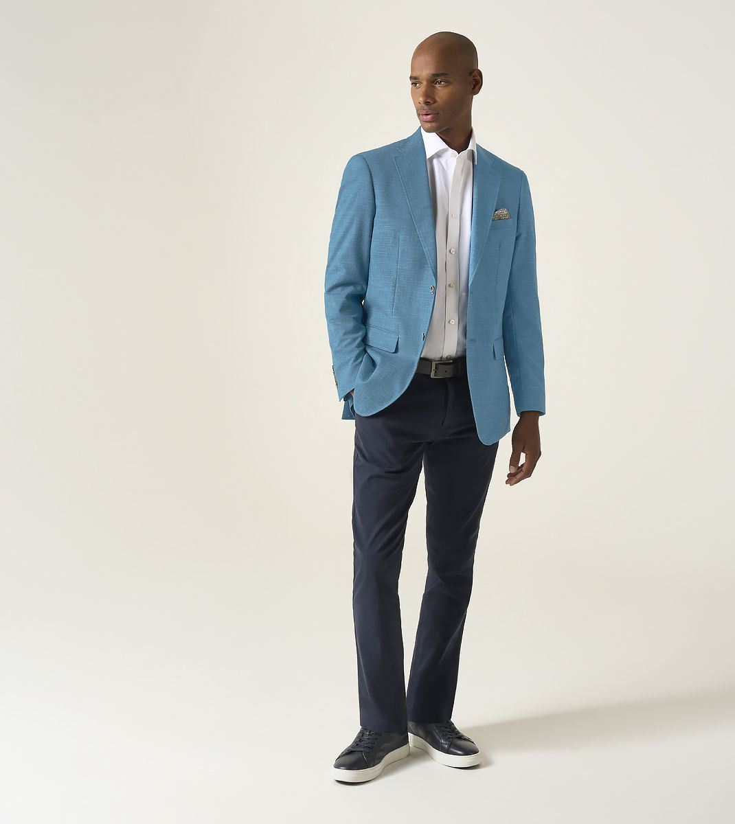 Skopes Tailored Fit Jamie Suit Jacket For Men in Aqua Blue, 36S-62L