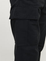Jack & Jones Relaxed Fit Cargo Pants For Men - JPSTKANE BARKLEY CARGO PANT NOOS in Black , 27W-36W