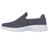 SKECHERS Men's Go Walk 4 - Expertise Smart Casual Shoes/Trainers in Charcoal 6 to 13
