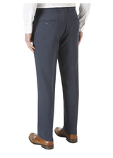 SKOPES SHARPE TRS BLUE SEMI PLAIN FLAT FRONT