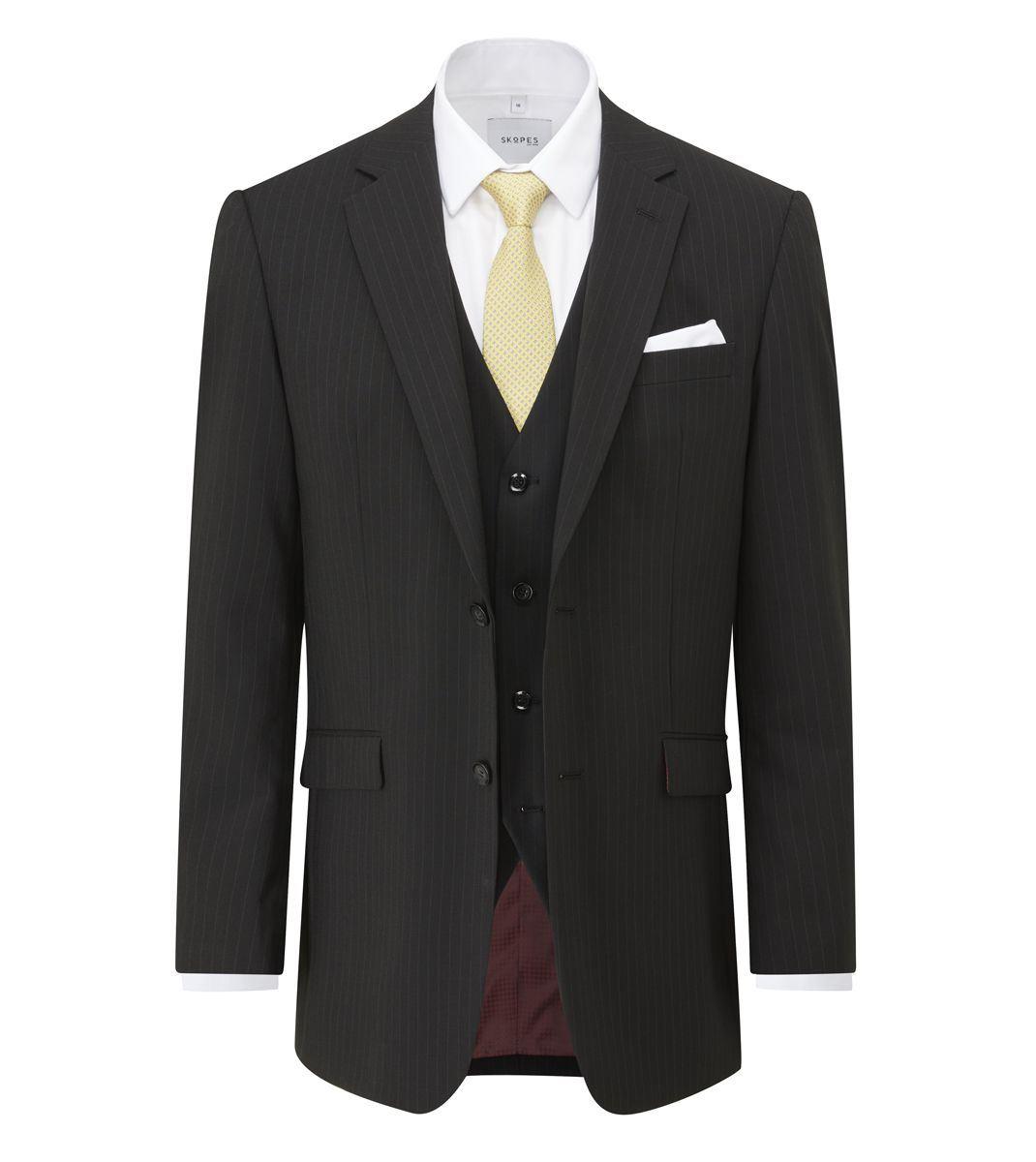 Skopes Darwin Suit Jacket For Men's in Black Stripe, 34S to 72L