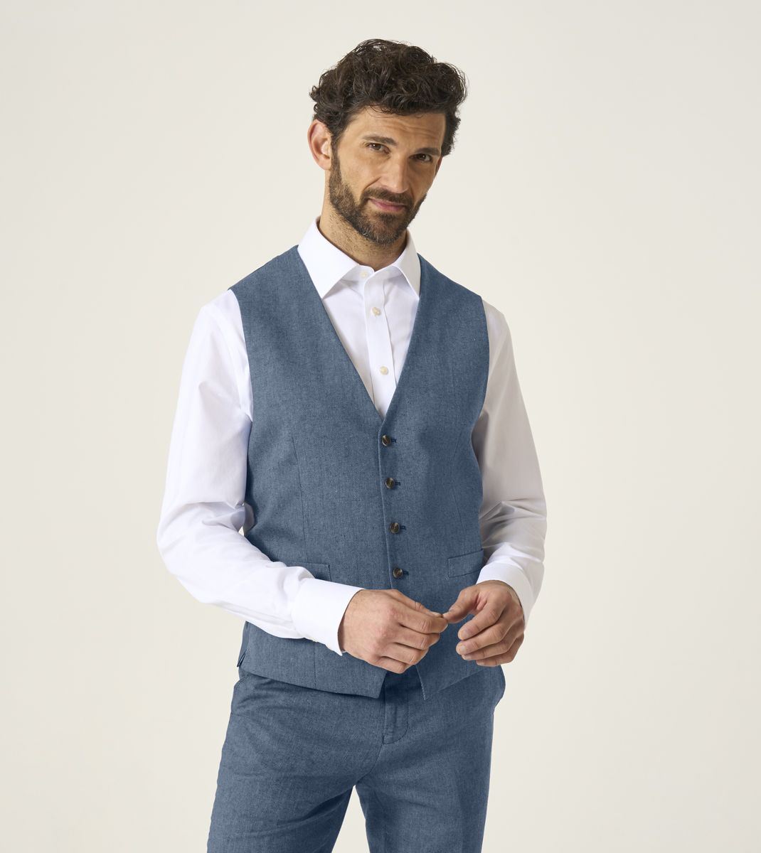 Skopes Calvados Suit Waistcoat For Men in Blue, 36R-62R