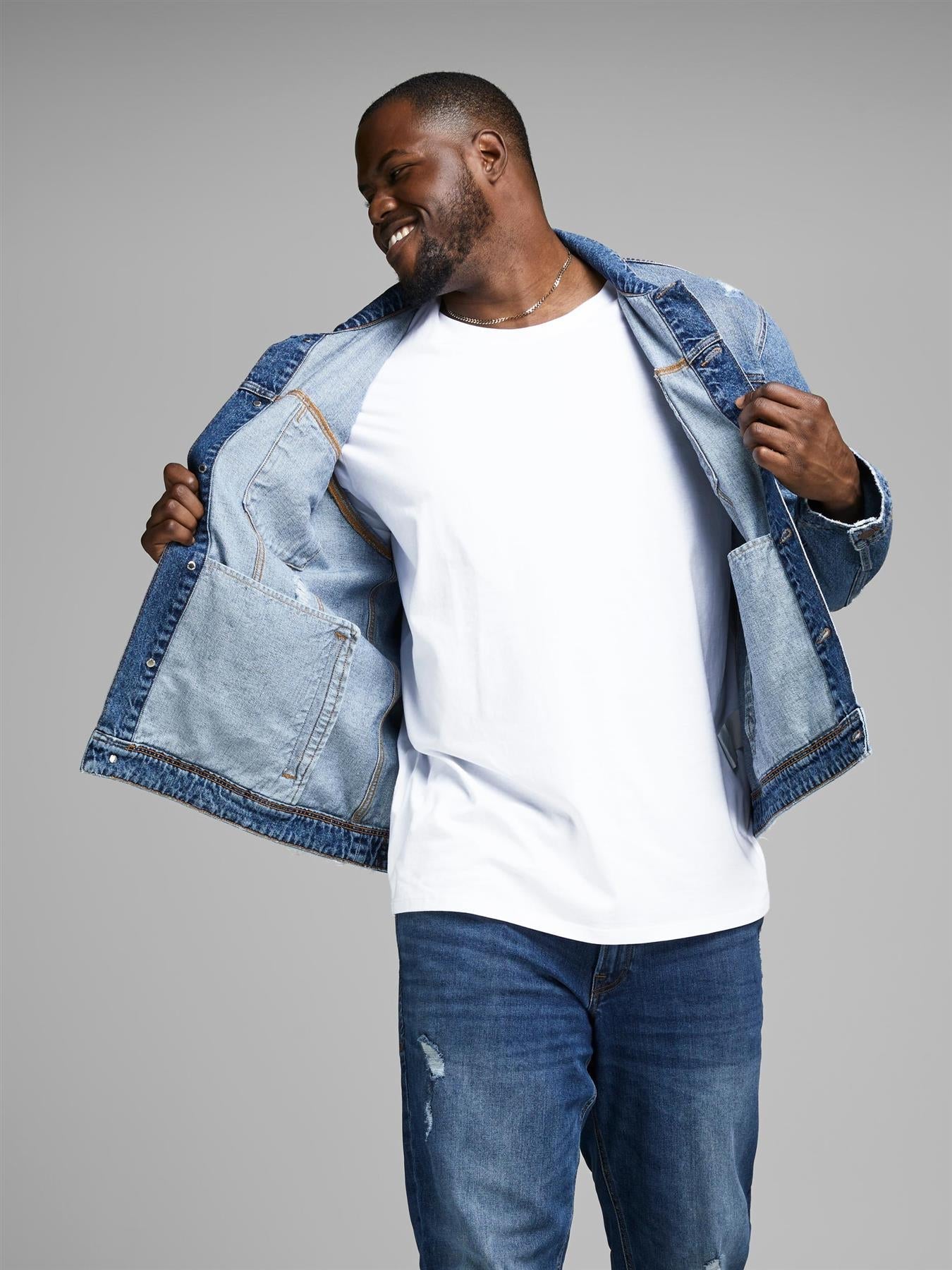 Jack & Jones Mens Plus Size Organic Cotton Basic Tee
